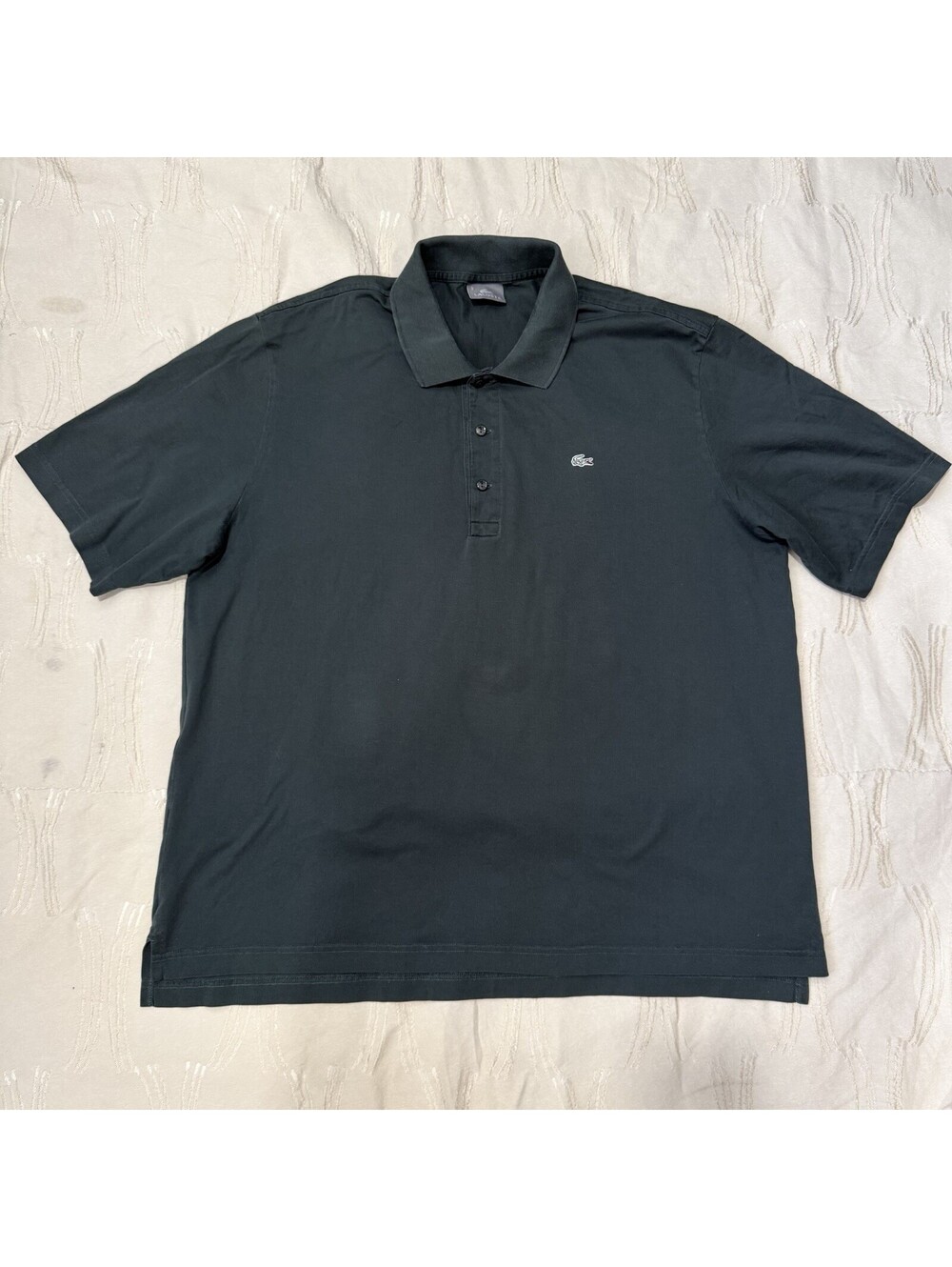 Lacoste Polo Shirt Mens Size 7 XXL Dark Green Short Sleeve Cotton Classic Logo